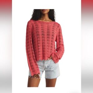 Z Supply Women’s Azura Crochet Top Size M